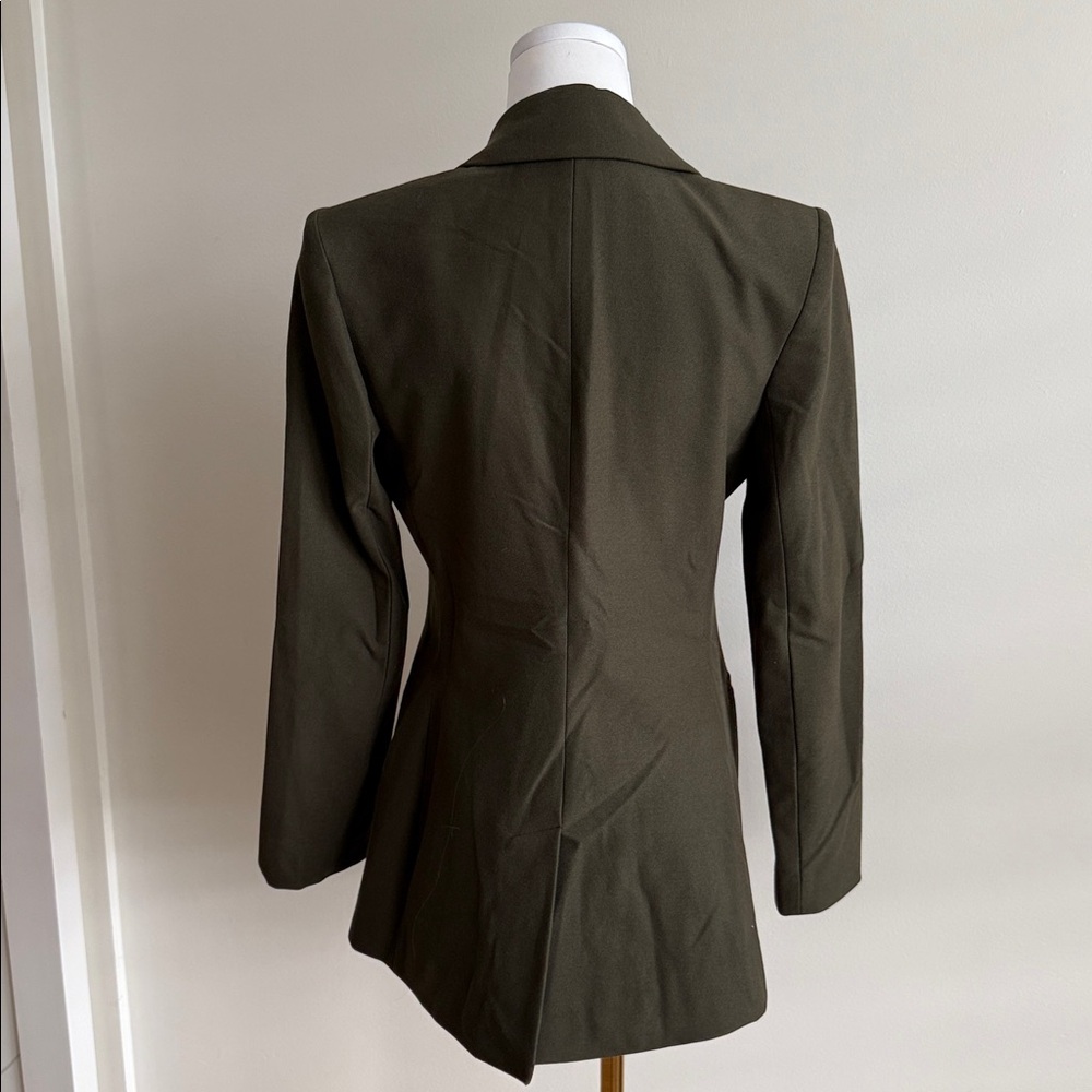 Express Olive Double-Breasted Blazer - Picture 3 of 3